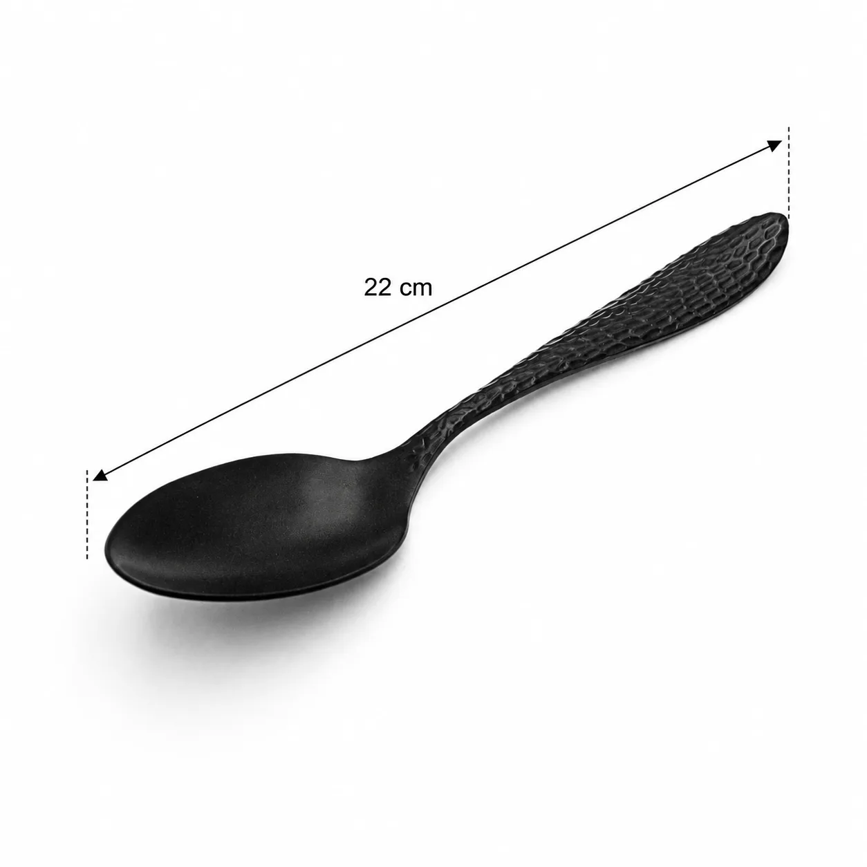 Texture quenelle spoon, noir de jais