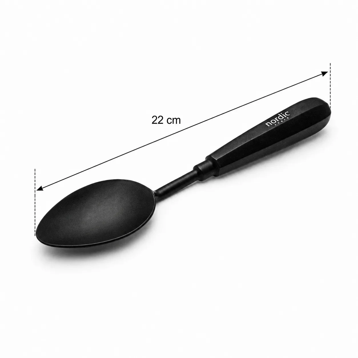 quenelle spoon grande, negro azabache