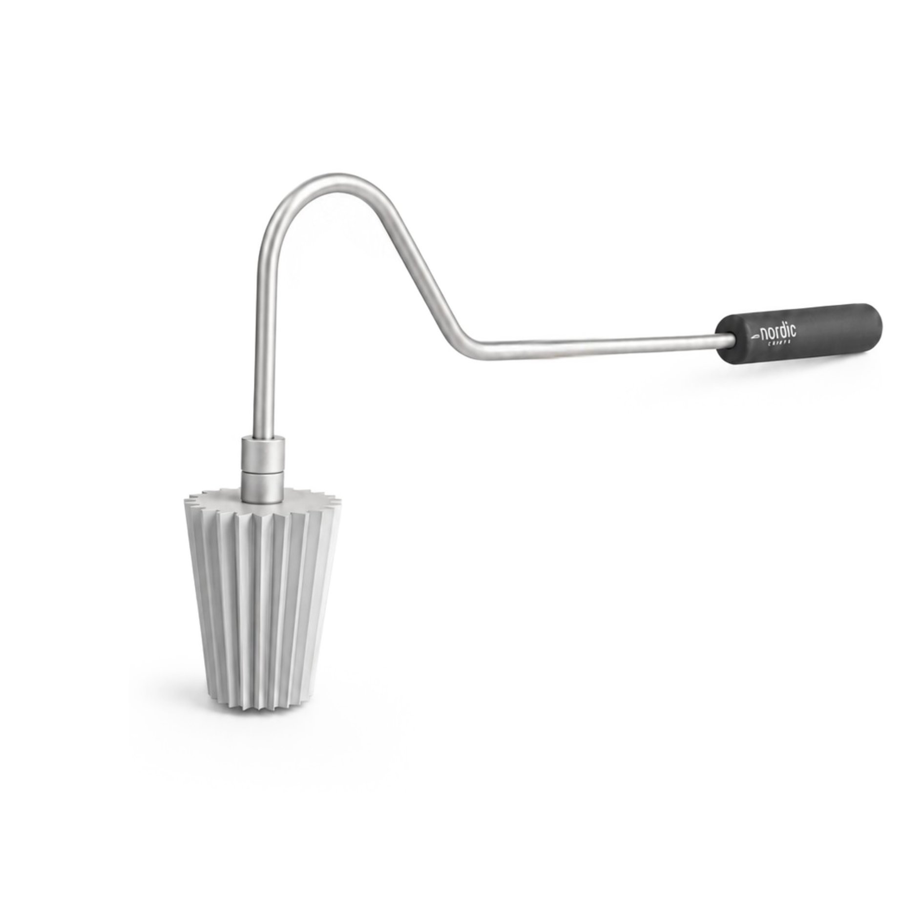 Single croustade iron with stainless steel handle and aluminium croustade mould