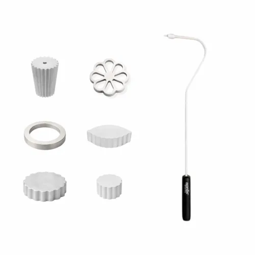 Juego de 6 moldes para buñuelos y rosetas de hierro