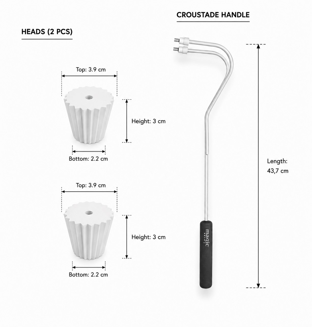 rosette iron double handle