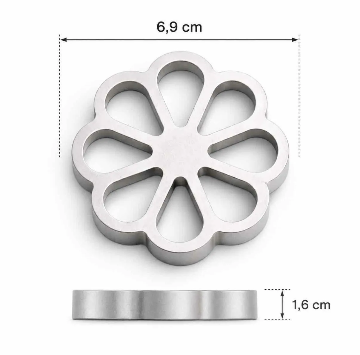 5 piece rosette iron & bunuelo mold set