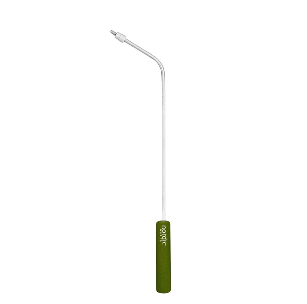 Nordic walking pole with green handle