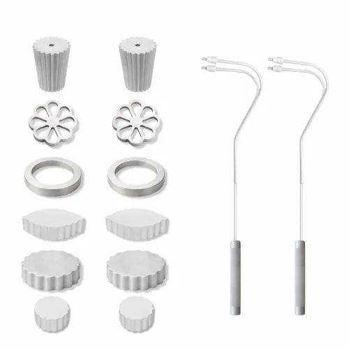 6-Piece Double Rosette Iron & Bunuelo Mold Set - Steel