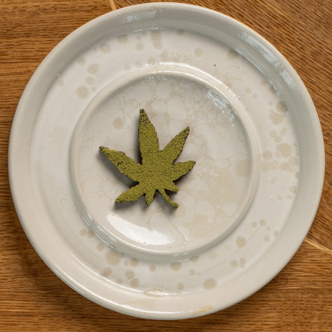Malt leaf tuile plated at Restaurant MOTA
